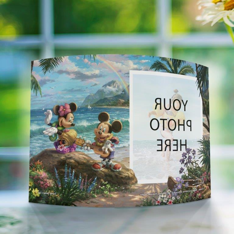 Disney (Mickey and Minnie in Hawaii - Personalized) 7" x 5" Curved Acrylic Print ACPU0705CUR393