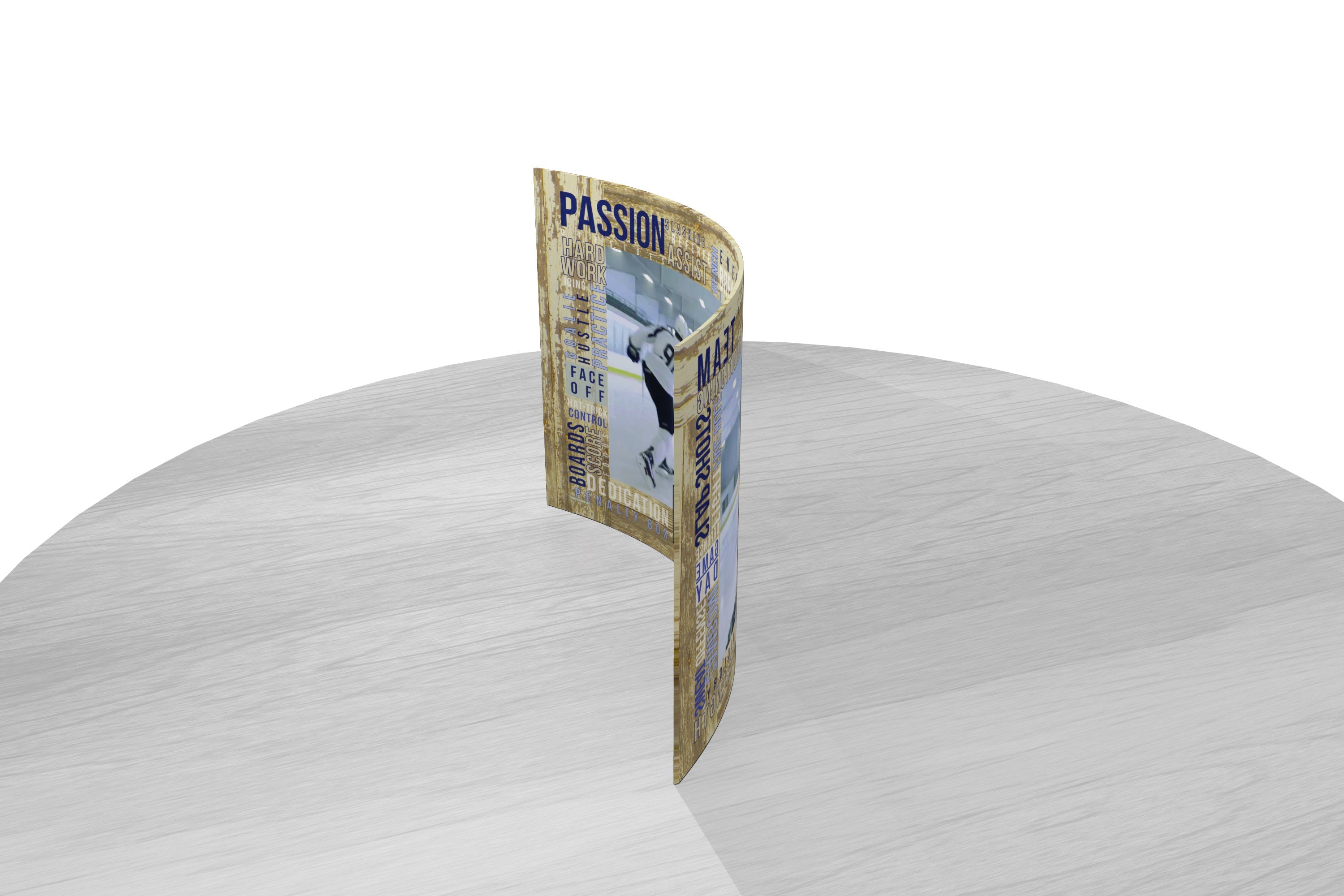 Sports Collection (Hockey Words - Personalized)  10" x 7" Curved Acrylic Print