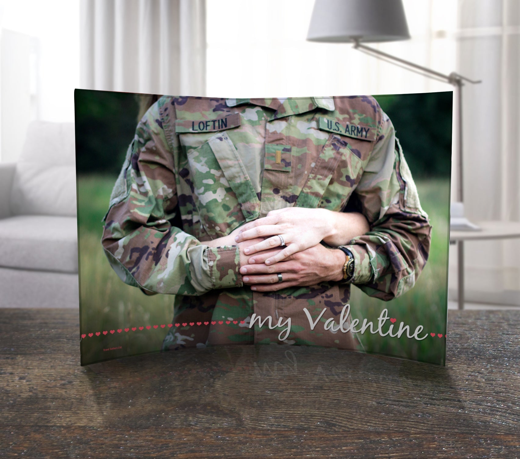 Valentine's Day Collection (My Valentine - Personalized)  10" x 7" Curved Acrylic Print