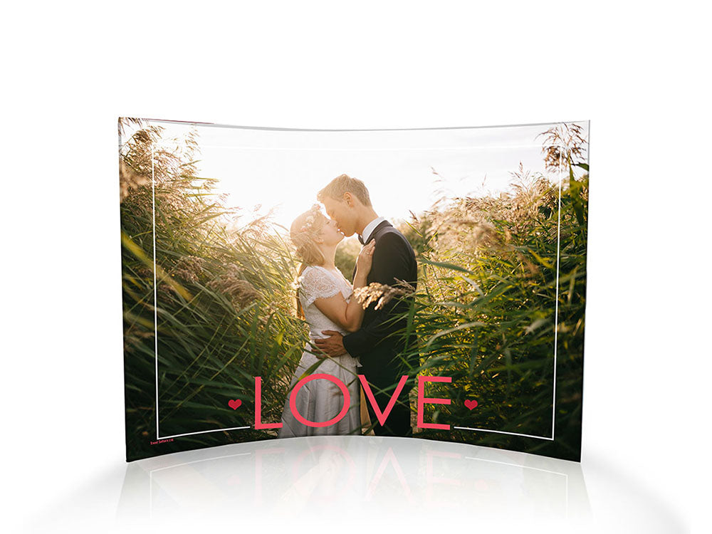 Valentine's Day Collection (Love Hearts - Personalized)  10" x 7" Curved Acrylic Print