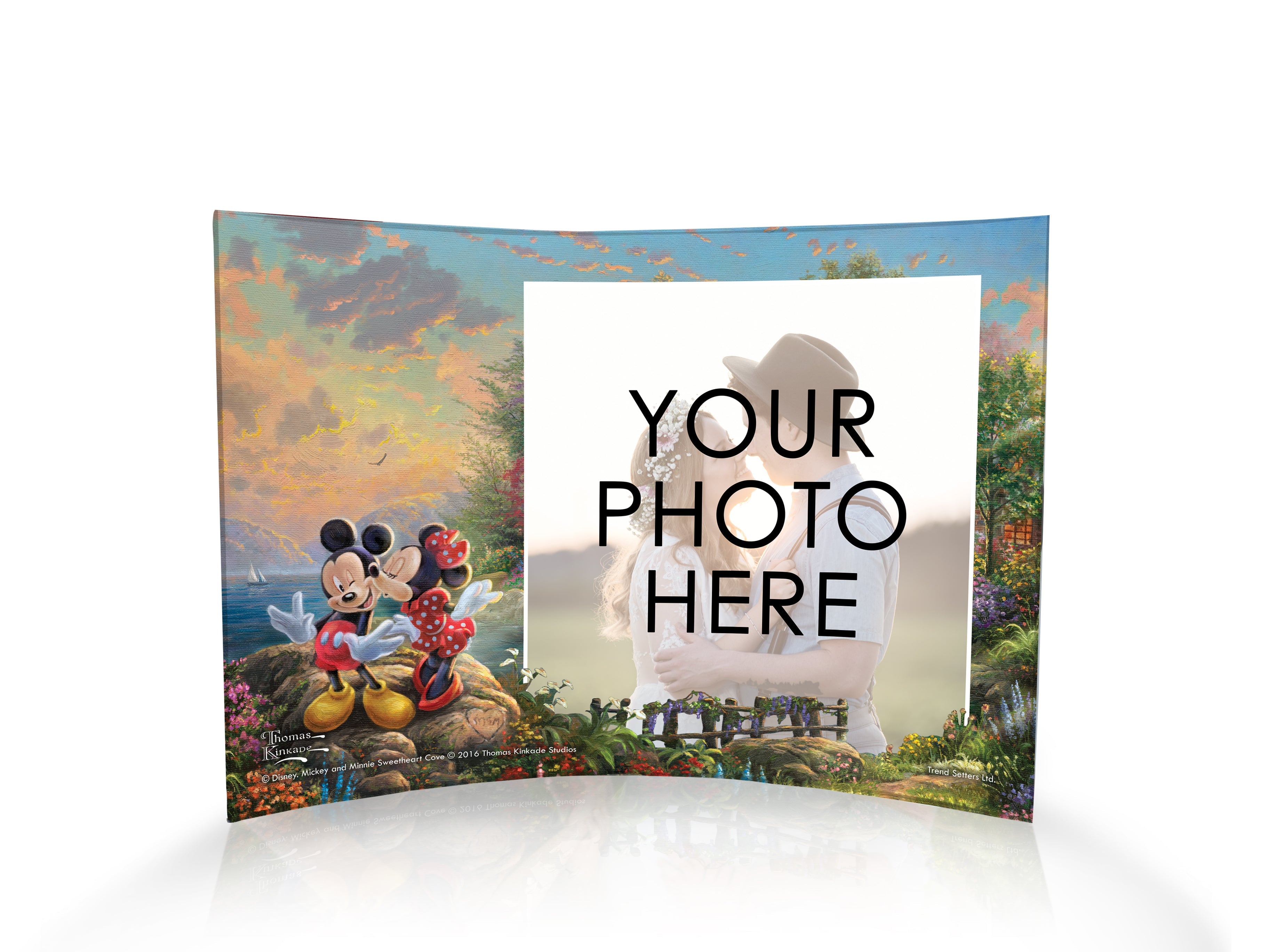 Disney (Mickey and Minnie Sweetheart Cove - Personalized) 10" x 7" Curved Acrylic Print ACPU1007CUR136
