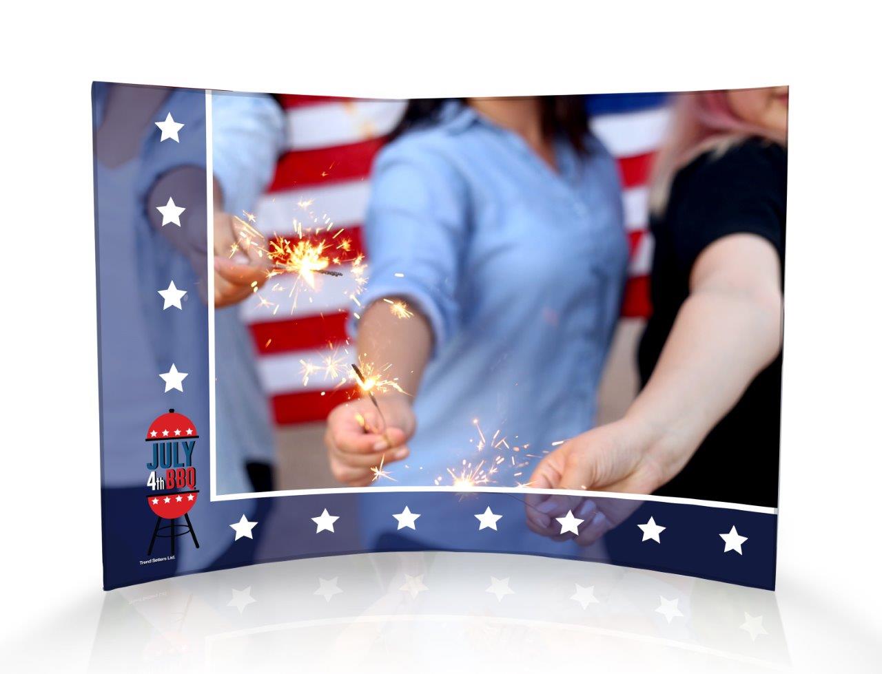 Patriotic Collection (July 4th BBQ - Personalized)  10" x 7" Curved Acrylic Print