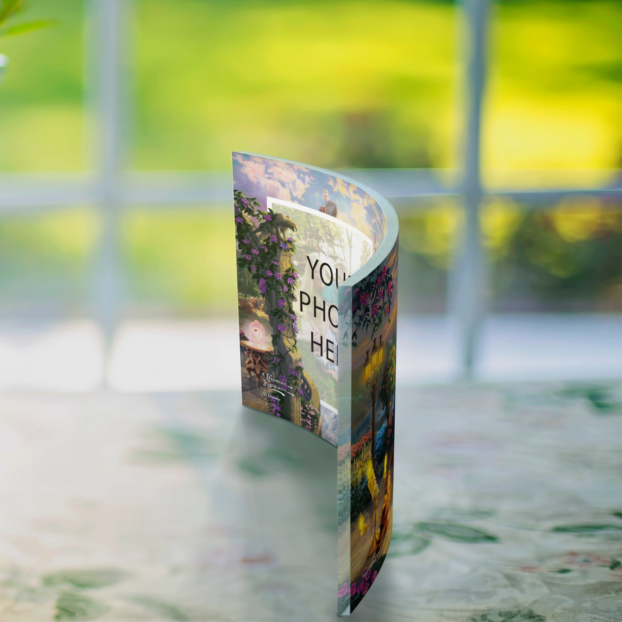 Disney (Beauty and the Beast Falling in Love - Add Your Photo!) 10" x 7" Curved Acrylic Print ACPU1007CUR440