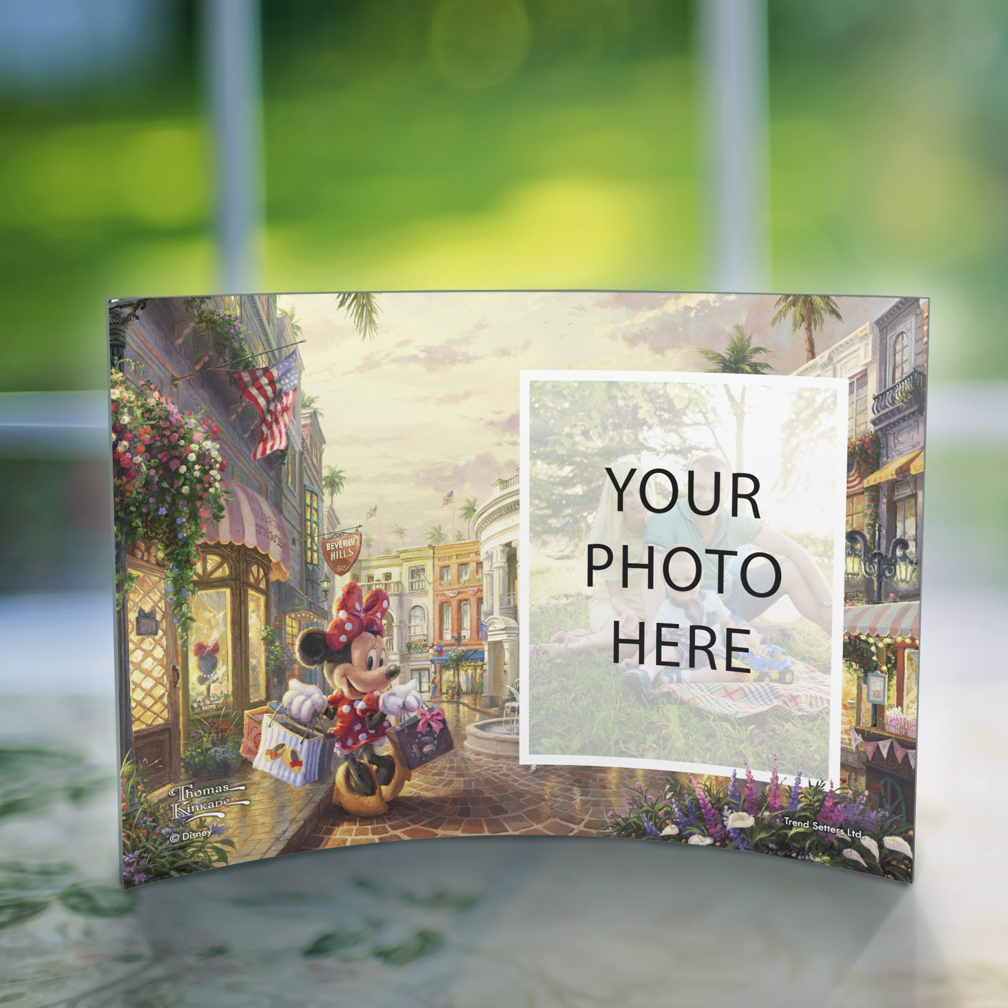 Disney (Minnie Rocks the Dots on Rodeo Drive - Add Your Photo!) 10" x 7" Curved Acrylic Print ACPU1007CUR444