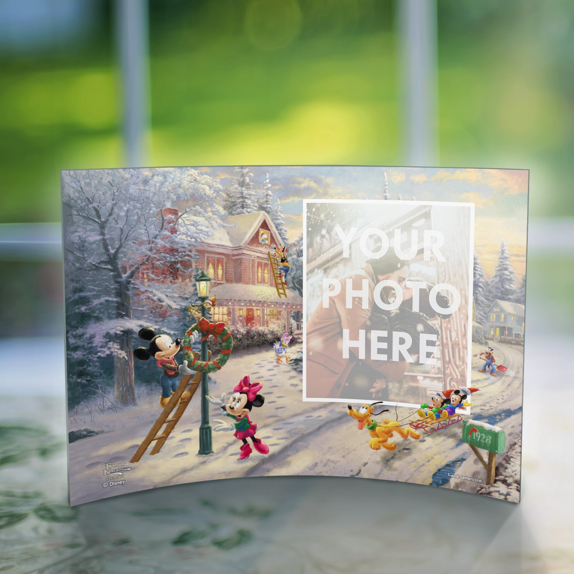 Disney (Mickey's Victorian Christmas - Add Your Photo!) 10" x 7" Curved Acrylic Print ACPU1007CUR500