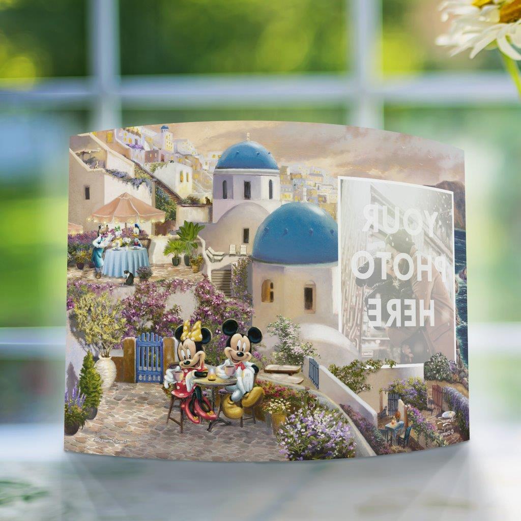 Disney (Mickey and Minnie in Greece) 10" x 7" Curved Acrylic Print Personalized Photo Upload ACPU1007CUR650