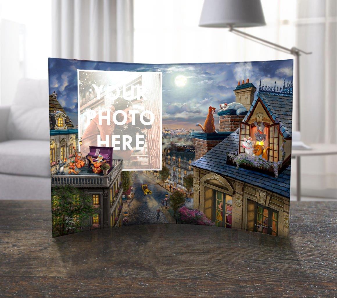 Disney (The Aristocats – Love Under the Moon) 10" x 7" Curved Acrylic Print Personalized Photo Upload ACPU1007CUR654