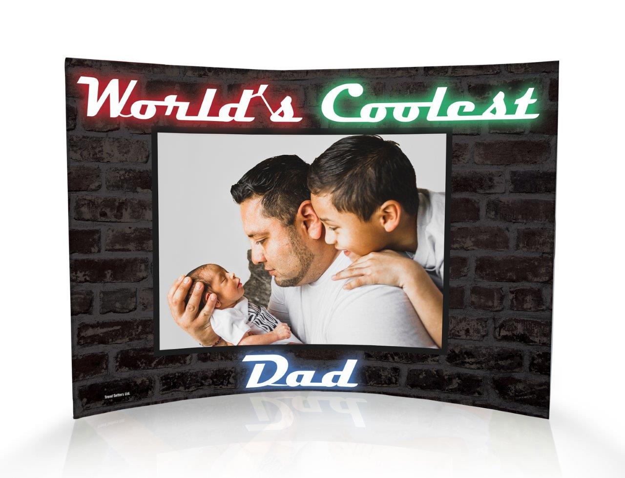 Father's Day Collection (World's Coolest Dad - Personalized)  10" x 7" Curved Acrylic Print
