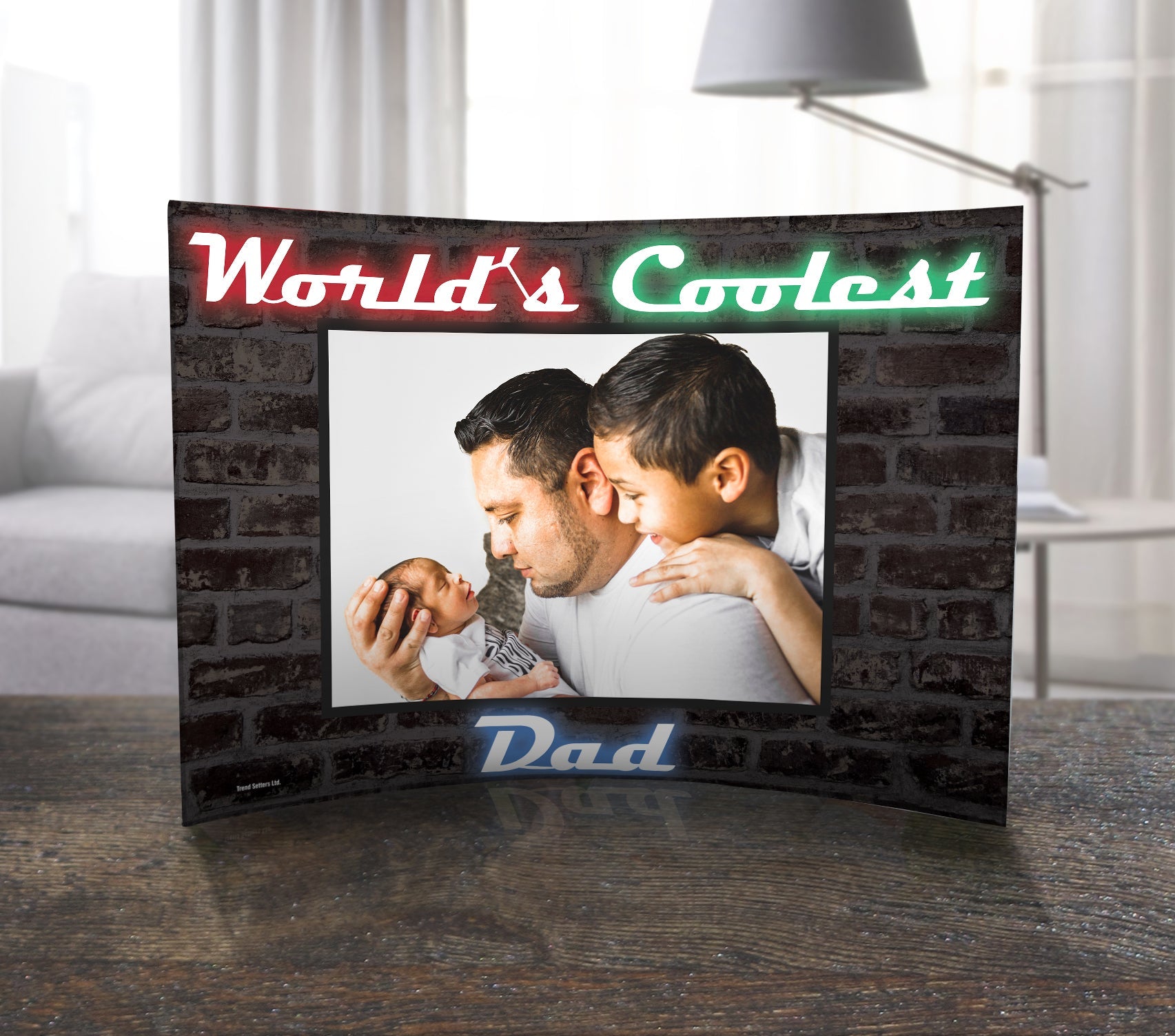 Father's Day Collection (World's Coolest Dad - Personalized)  10" x 7" Curved Acrylic Print