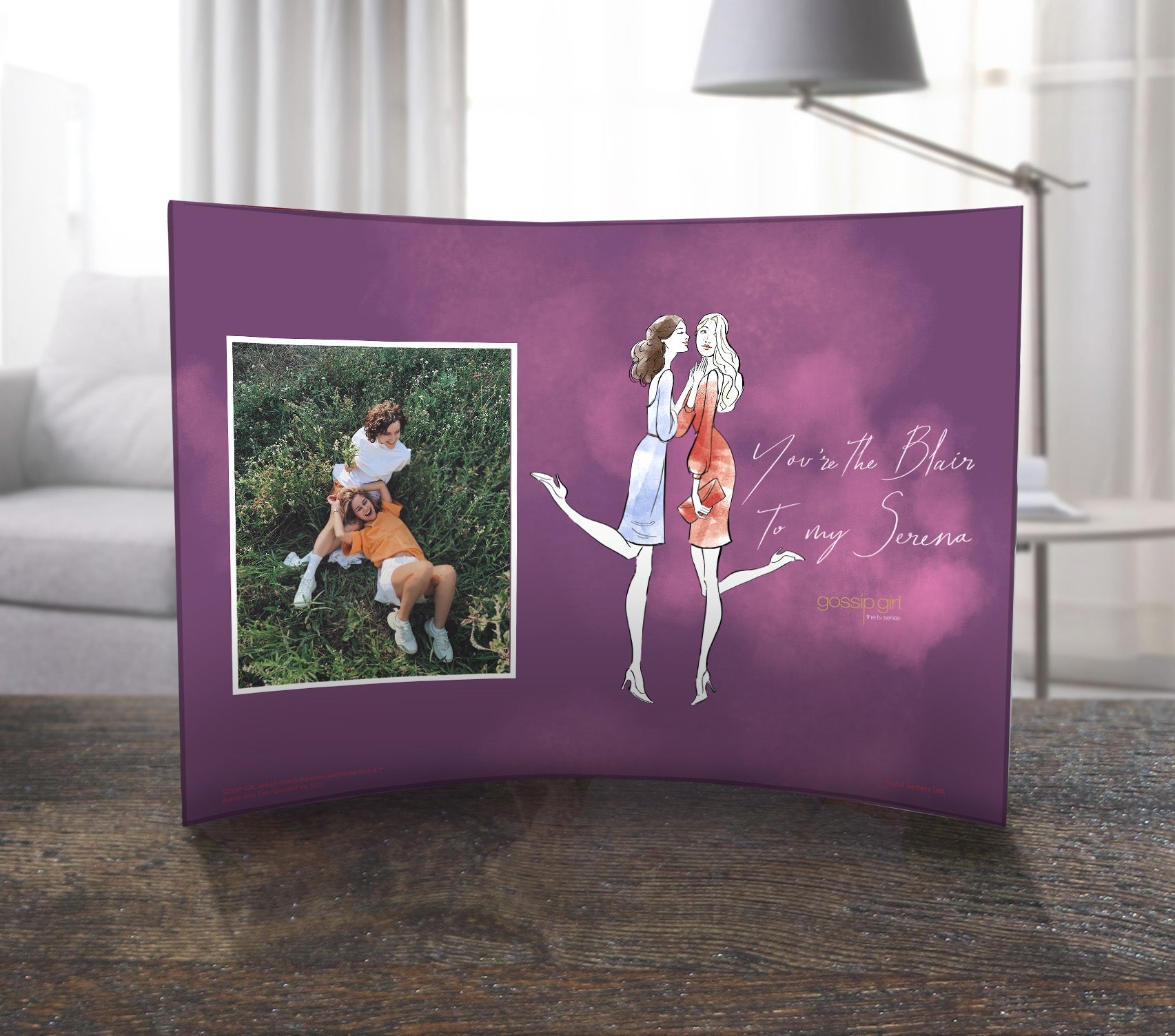 Gossip Girl (Blair to my Serena - Personalized)  10" x 7" Curved Acrylic Print