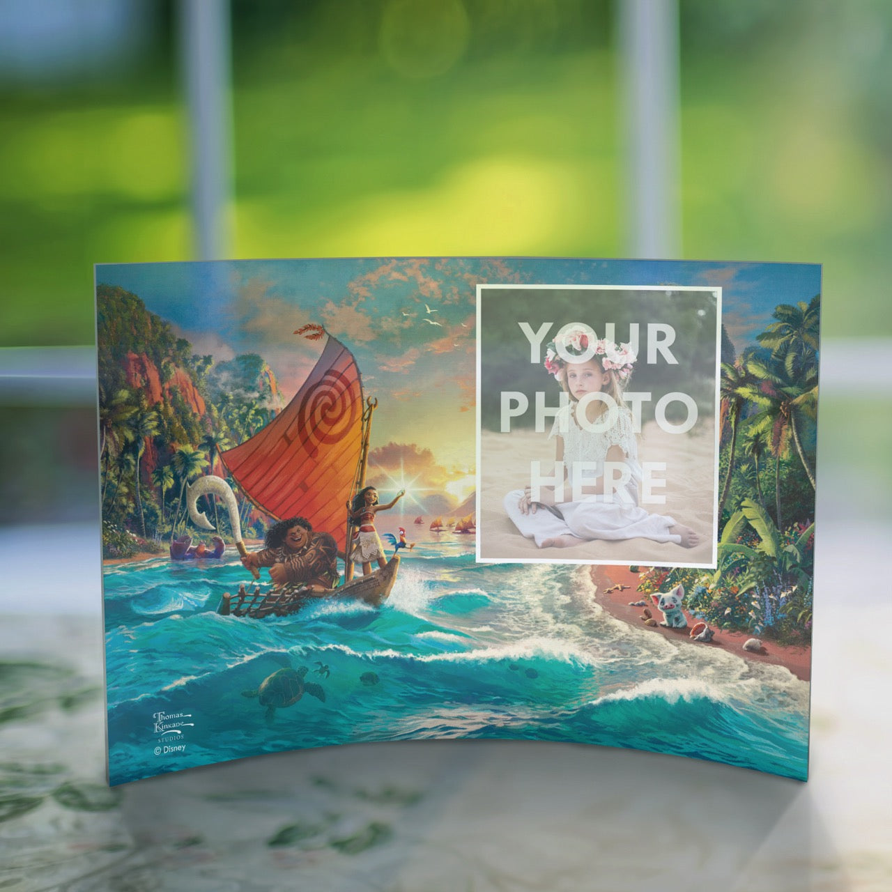 Disney (Moana) 10" x 7" Curved Acrylic Print Personalized Photo Upload ACPU1007CUR750