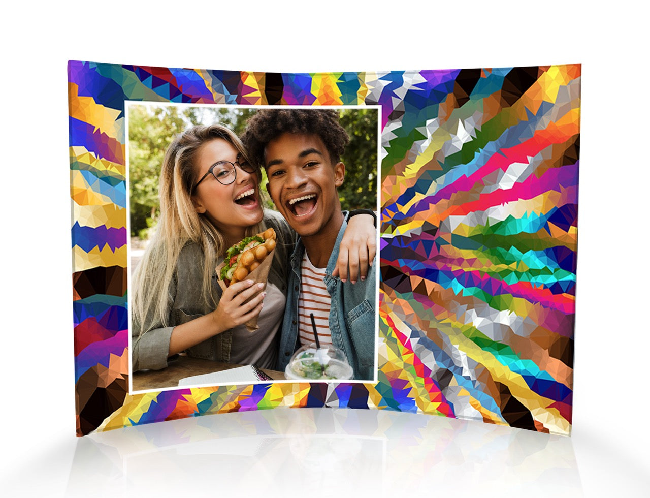 Trend Setters Original (Patterns - Left Photo Upload) 10 x 7 Curved Acrylic Print