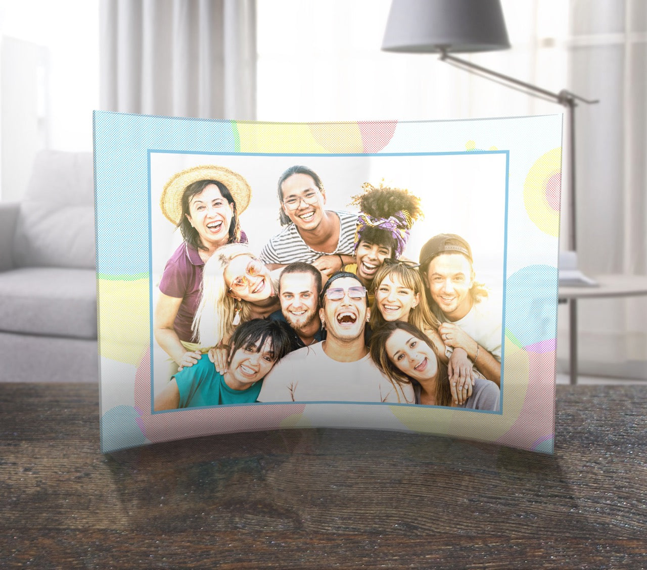 Trend Setters Original (Patterns - Center Photo Upload) 10 x 7 Curved Acrylic Print