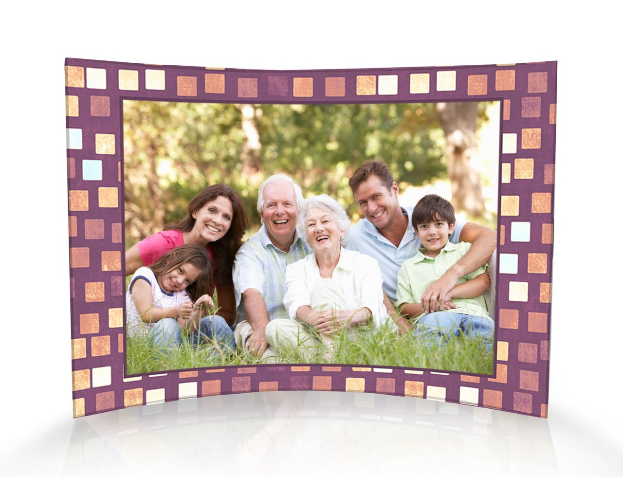 Trend Setters Original (Patterns - Center Photo Upload) 10 x 7 Curved Acrylic Print