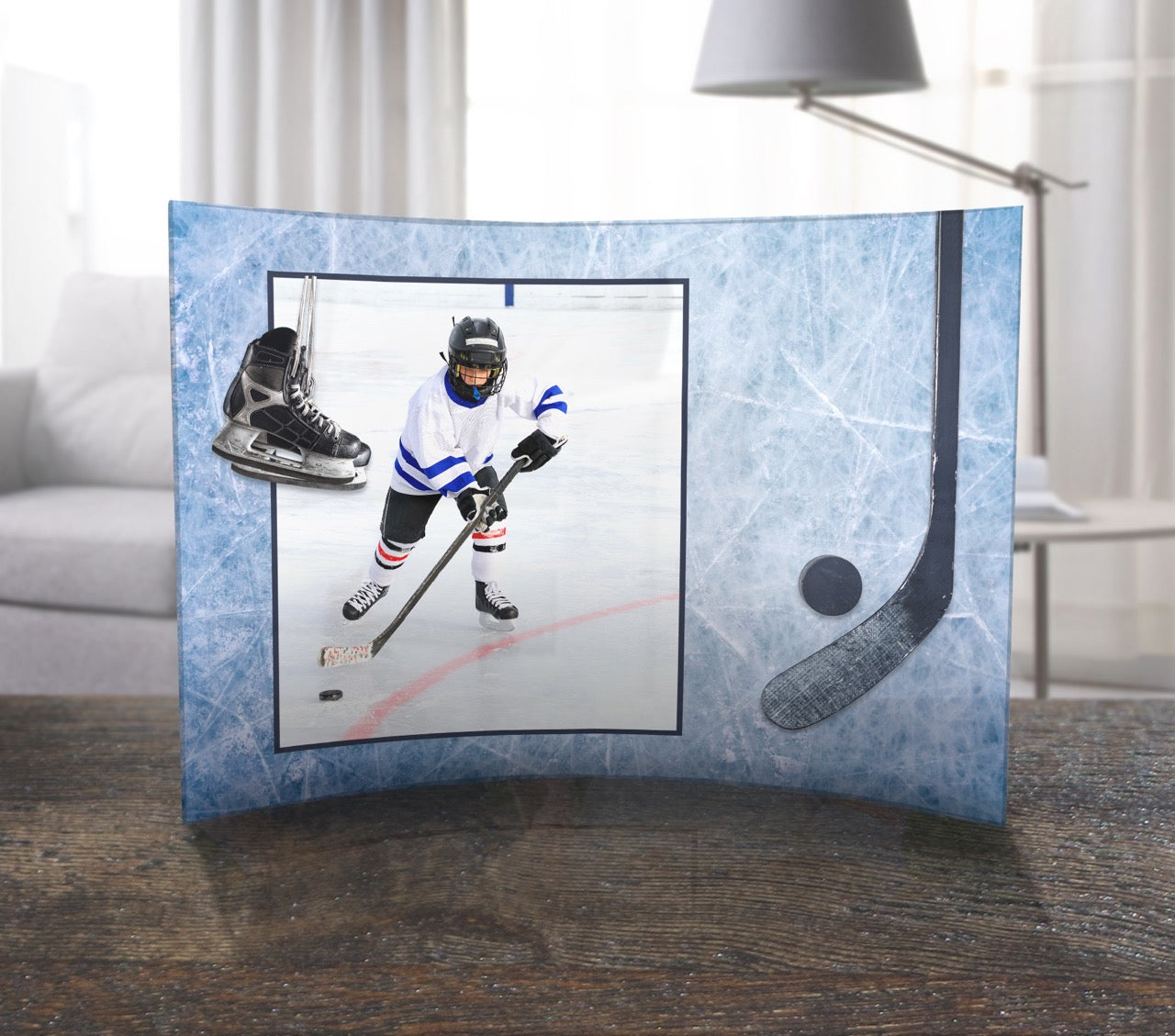 Trend Setters Original (Sports - Left Photo Upload) 10 x 7 Curved Acrylic Print