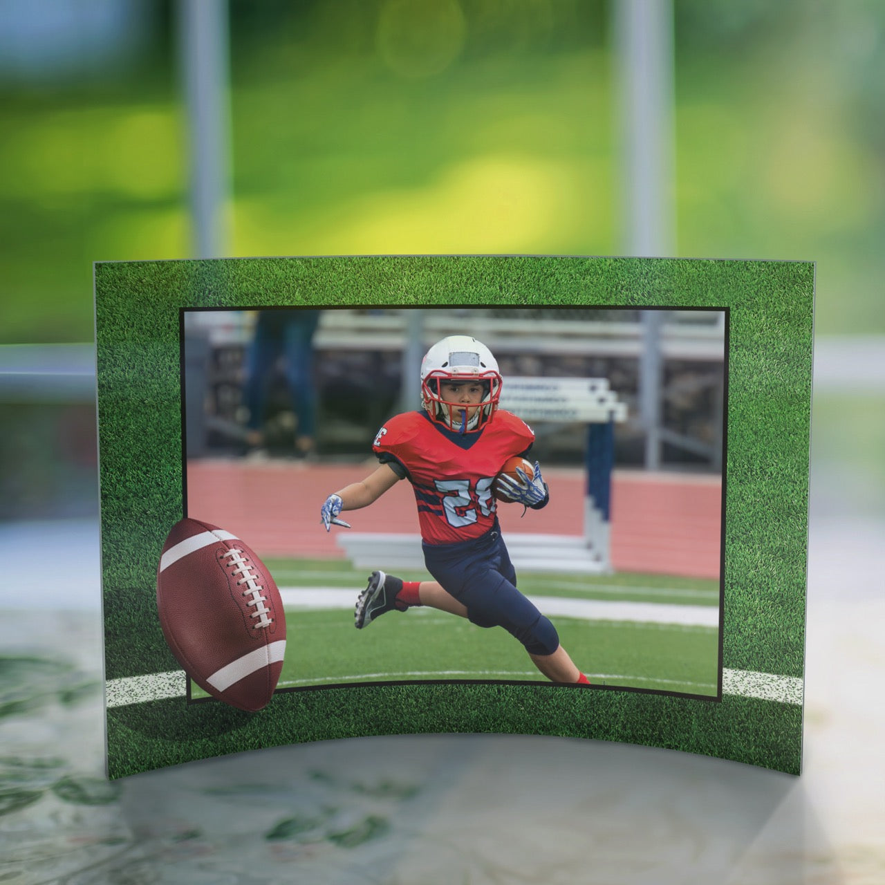 Trend Setters Original (Sports - Center Photo Upload) 10 x 7 Curved Acrylic Print