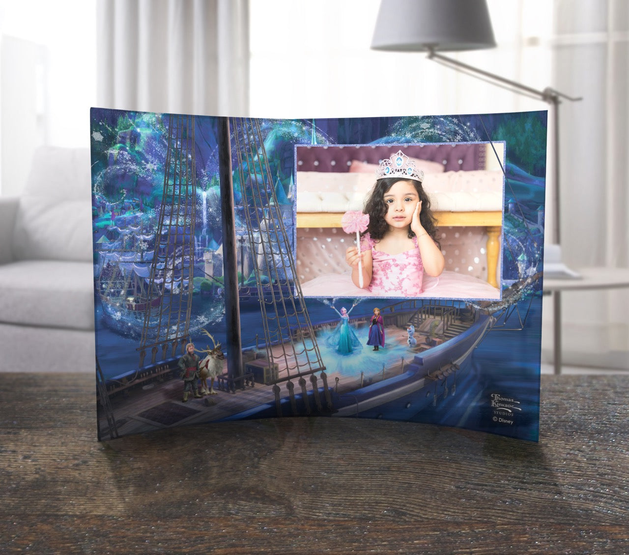 Disney (Frozen – Love and Magic) 10" x 7" Curved Acrylic Print Personalized Photo Upload ACPU1007CUR873