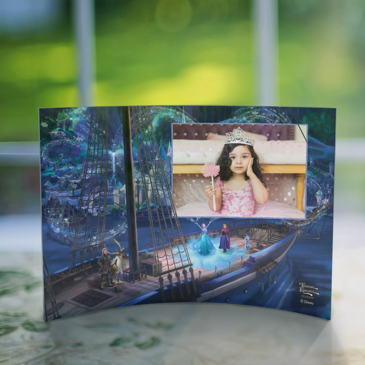 Disney (Frozen – Love and Magic) 10" x 7" Curved Acrylic Print Personalized Photo Upload ACPU1007CUR873