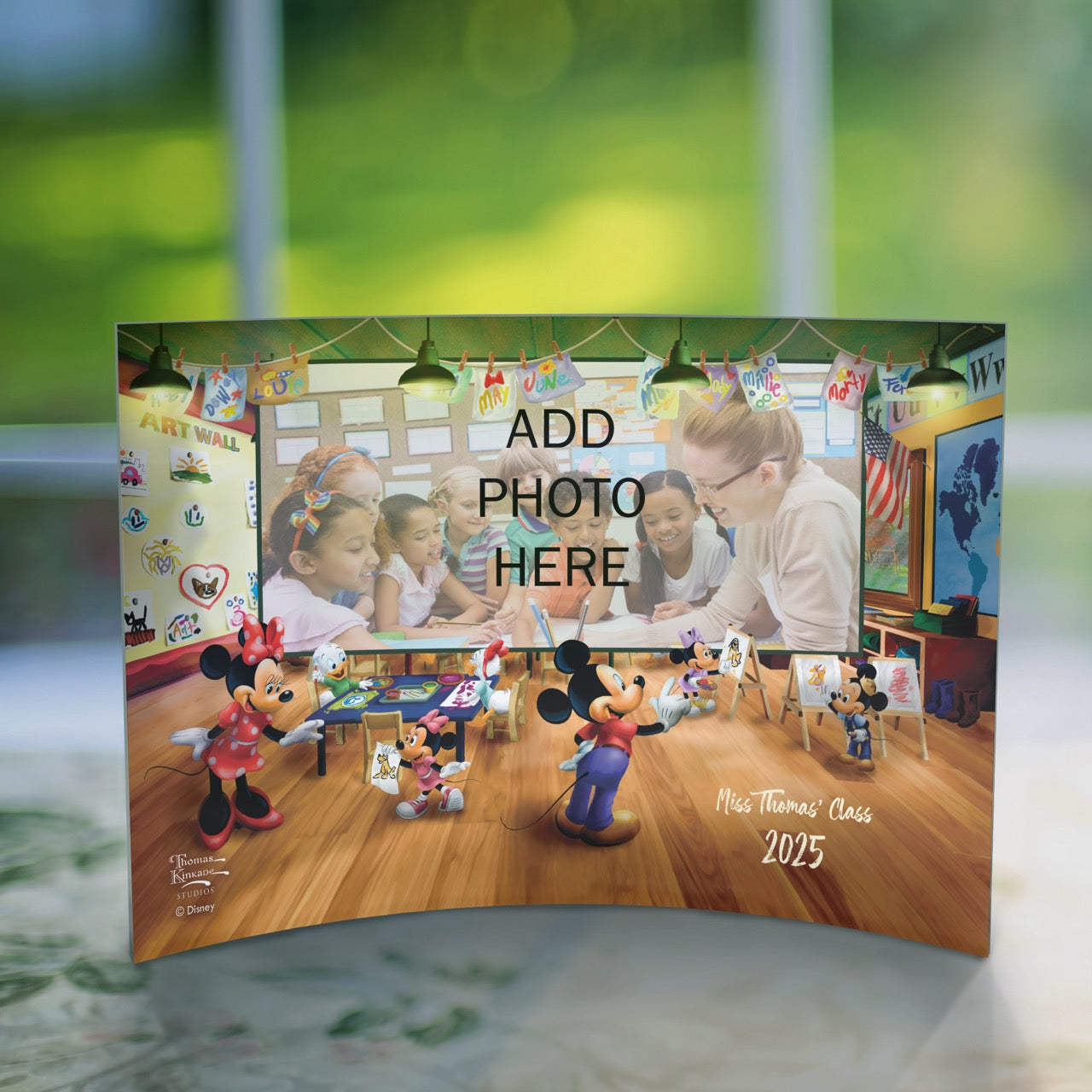 Disney (Mickey and Minnie Schoolhouse) 10" x 7" Curved Acrylic Print Personalized Photo Upload ACPU1007CUR892
