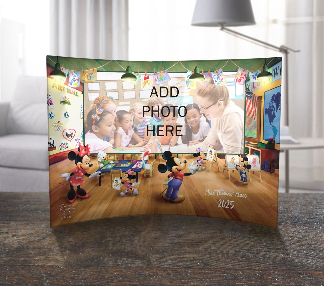 Disney (Mickey and Minnie Schoolhouse) 10" x 7" Curved Acrylic Print Personalized Photo Upload ACPU1007CUR892