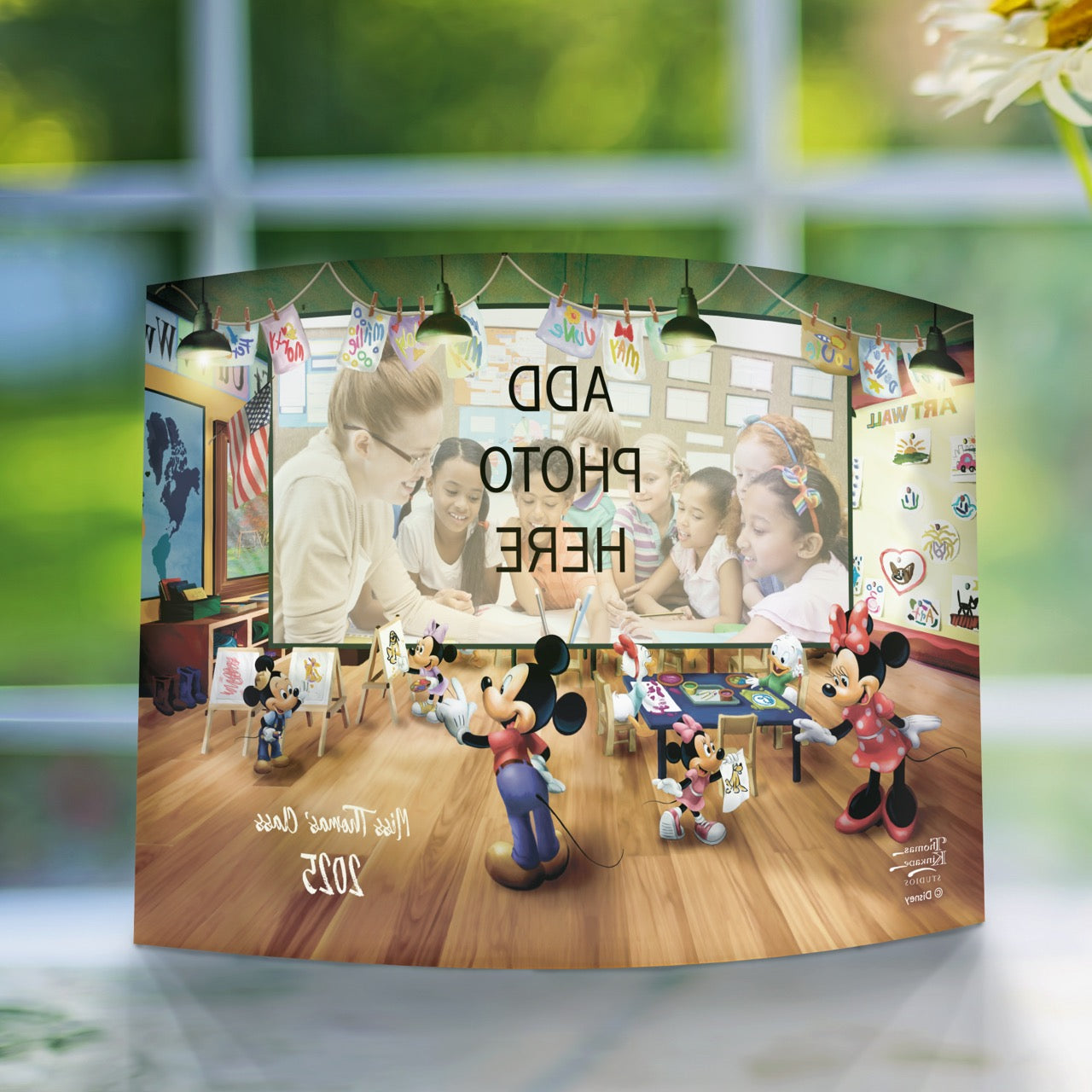Disney (Mickey and Minnie Schoolhouse) 10" x 7" Curved Acrylic Print Personalized Photo Upload ACPU1007CUR892