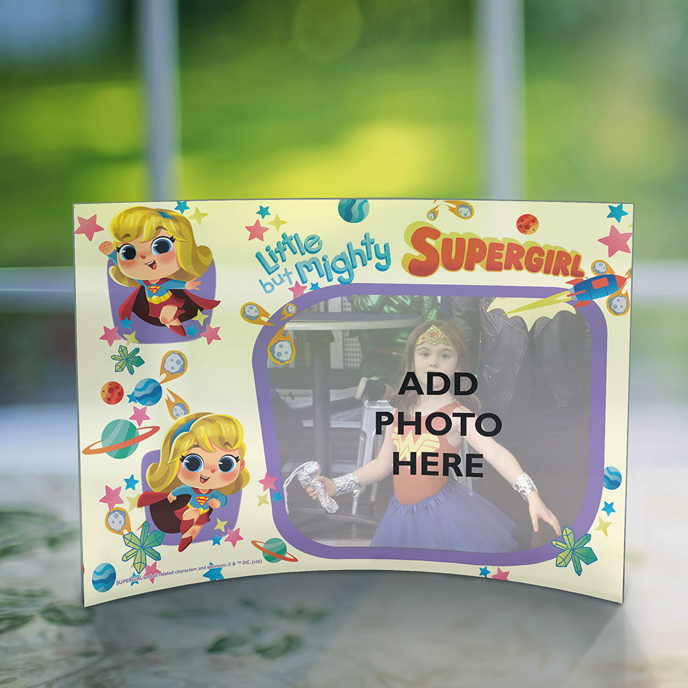 Supergirl (Little But Mighty) 10" x 7" Curved Acrylic Print Personalized Photo Upload ACPU1007CUR907