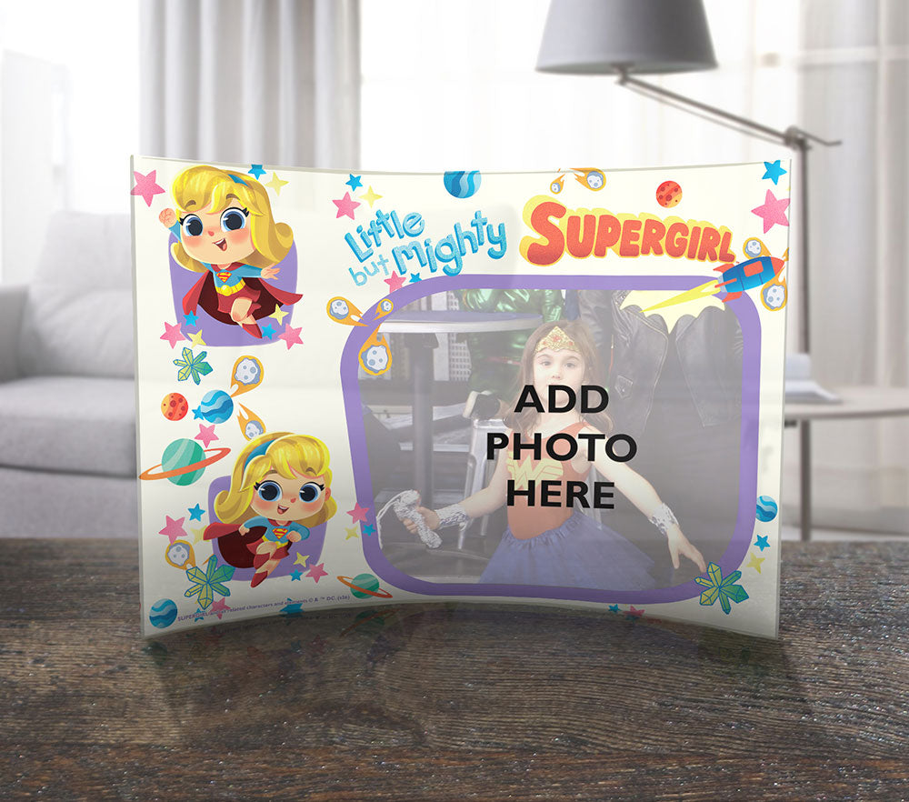 Supergirl (Little But Mighty) 10" x 7" Curved Acrylic Print Personalized Photo Upload ACPU1007CUR907