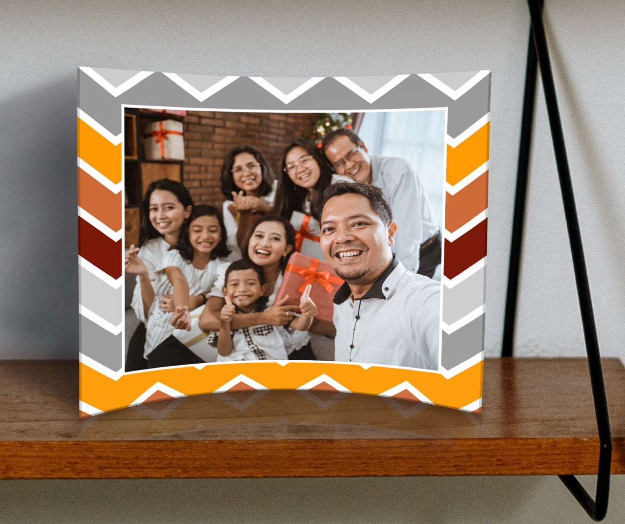 Trend Setters Original (Patterns - Center Photo Upload) 12 x10 Curved Acrylic Print