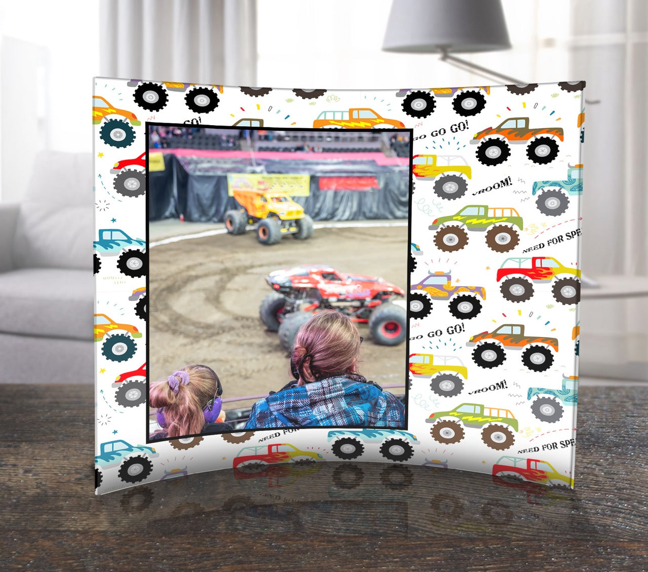 Trend Setters Original (Sports - Left Photo Upload) 12 x 10 Curved Acrylic Print