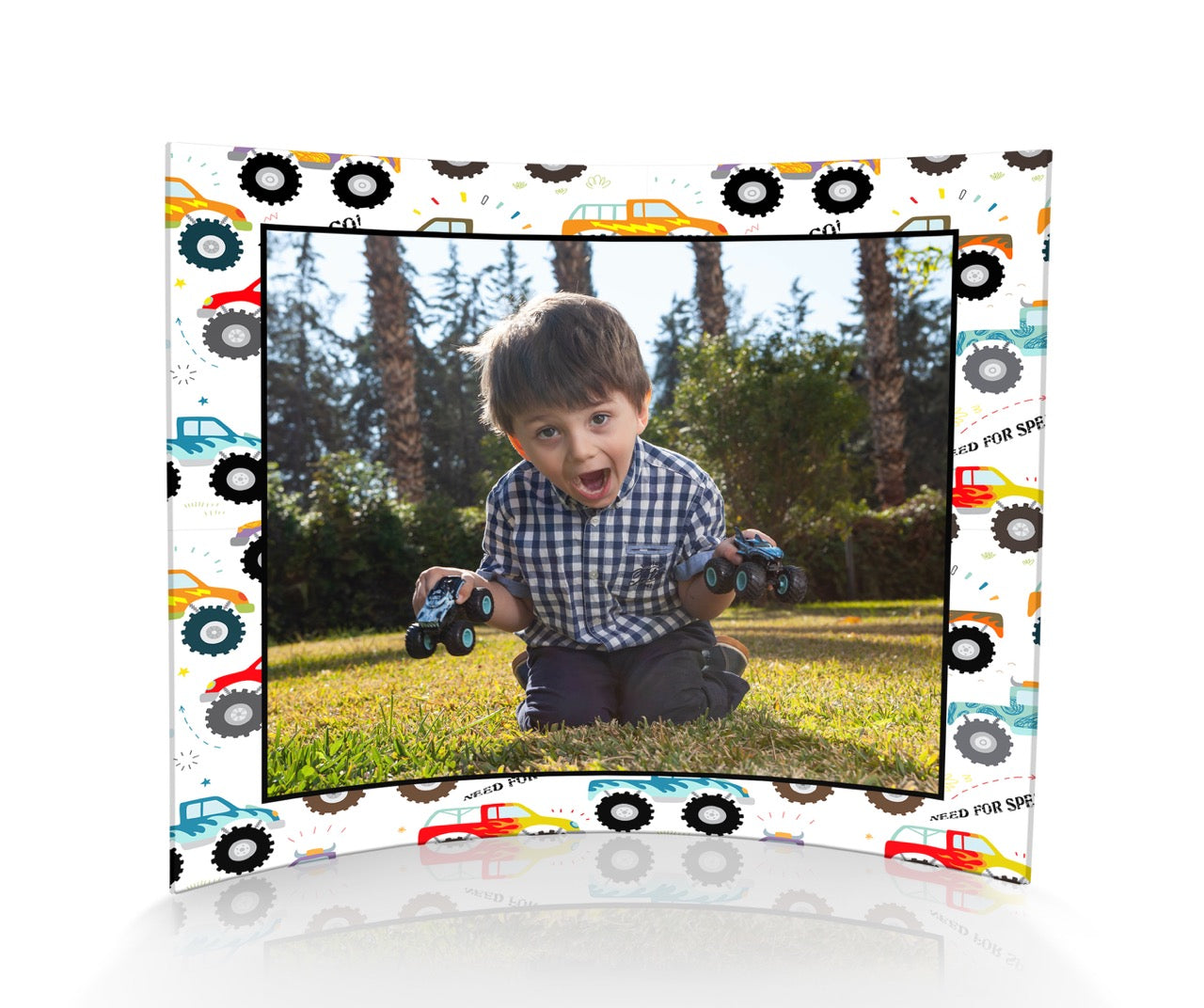 Trend Setters Original (Sports - Center Photo Upload) 12 x 10 Curved Acrylic Print