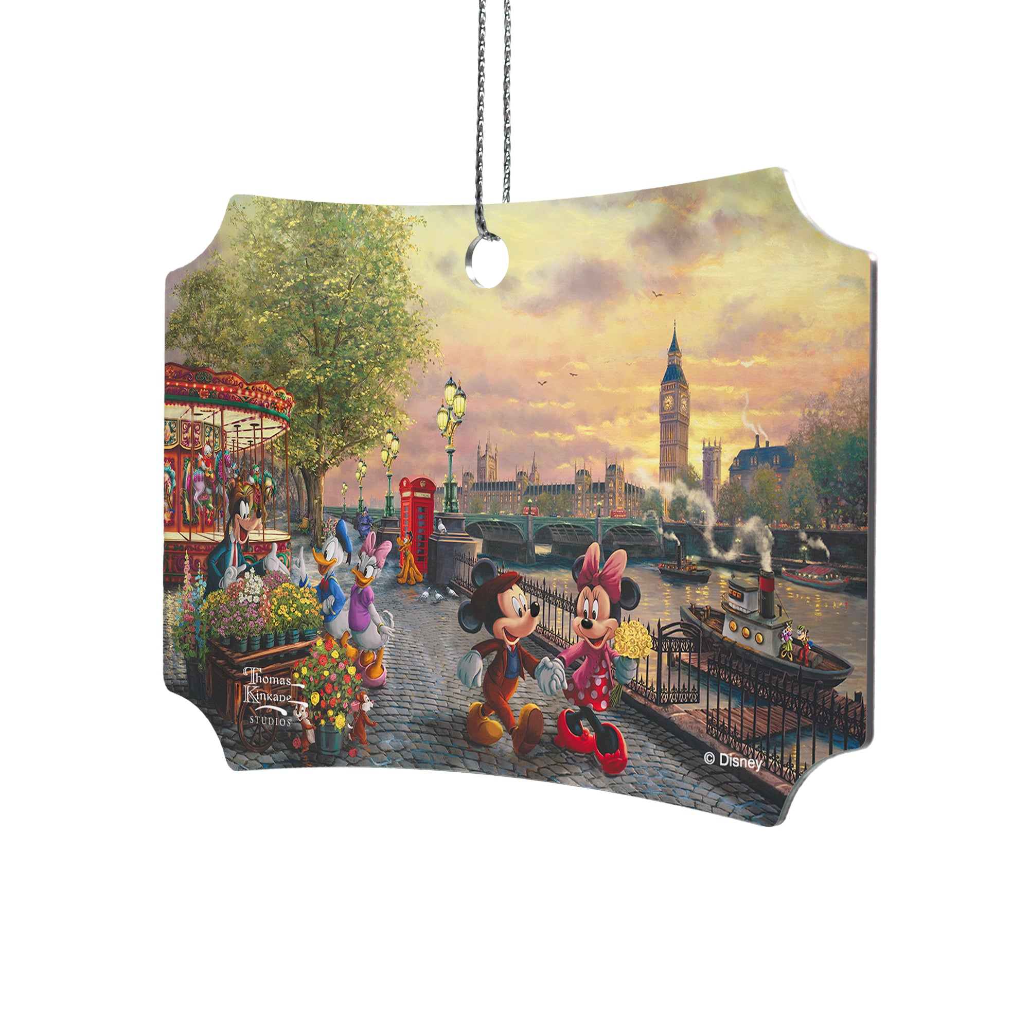 Disney (Mickey and Minnie Mouse in London) Hanging Metal Print AMBERL143