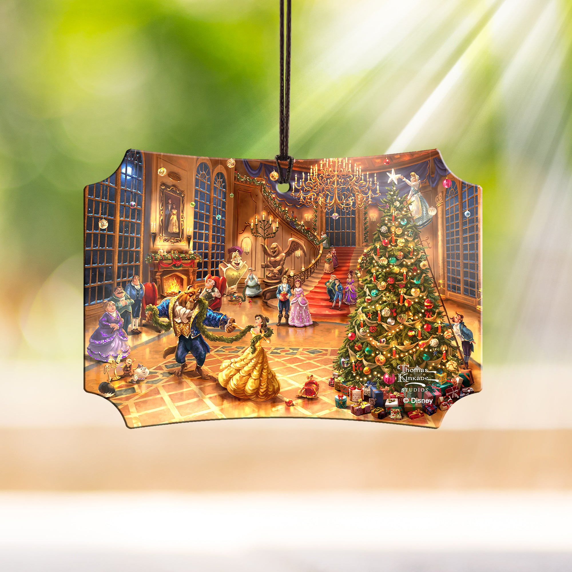 Disney (Beauty and the Beast Christmas Celebration) Hanging Metal Print AMBERL144