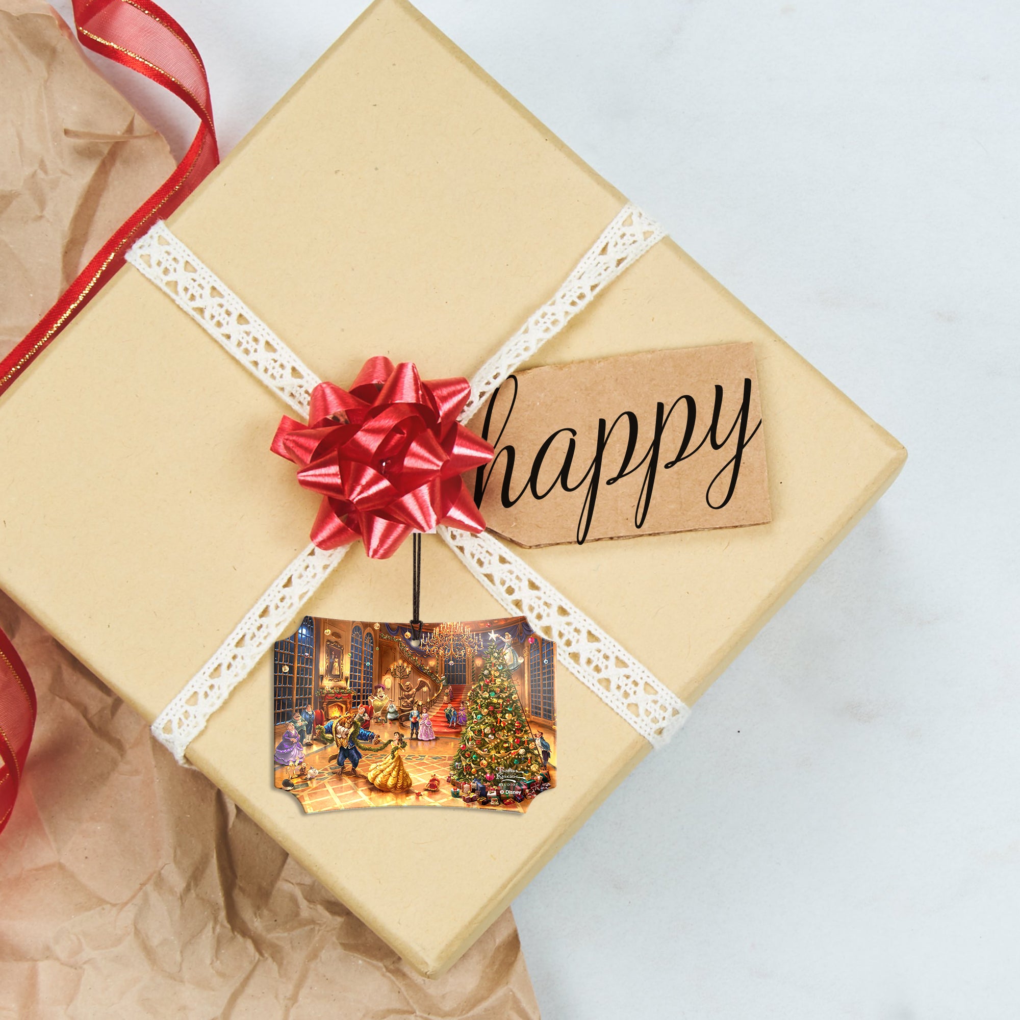 Disney (Beauty and the Beast Christmas Celebration) Hanging Metal Print AMBERL144