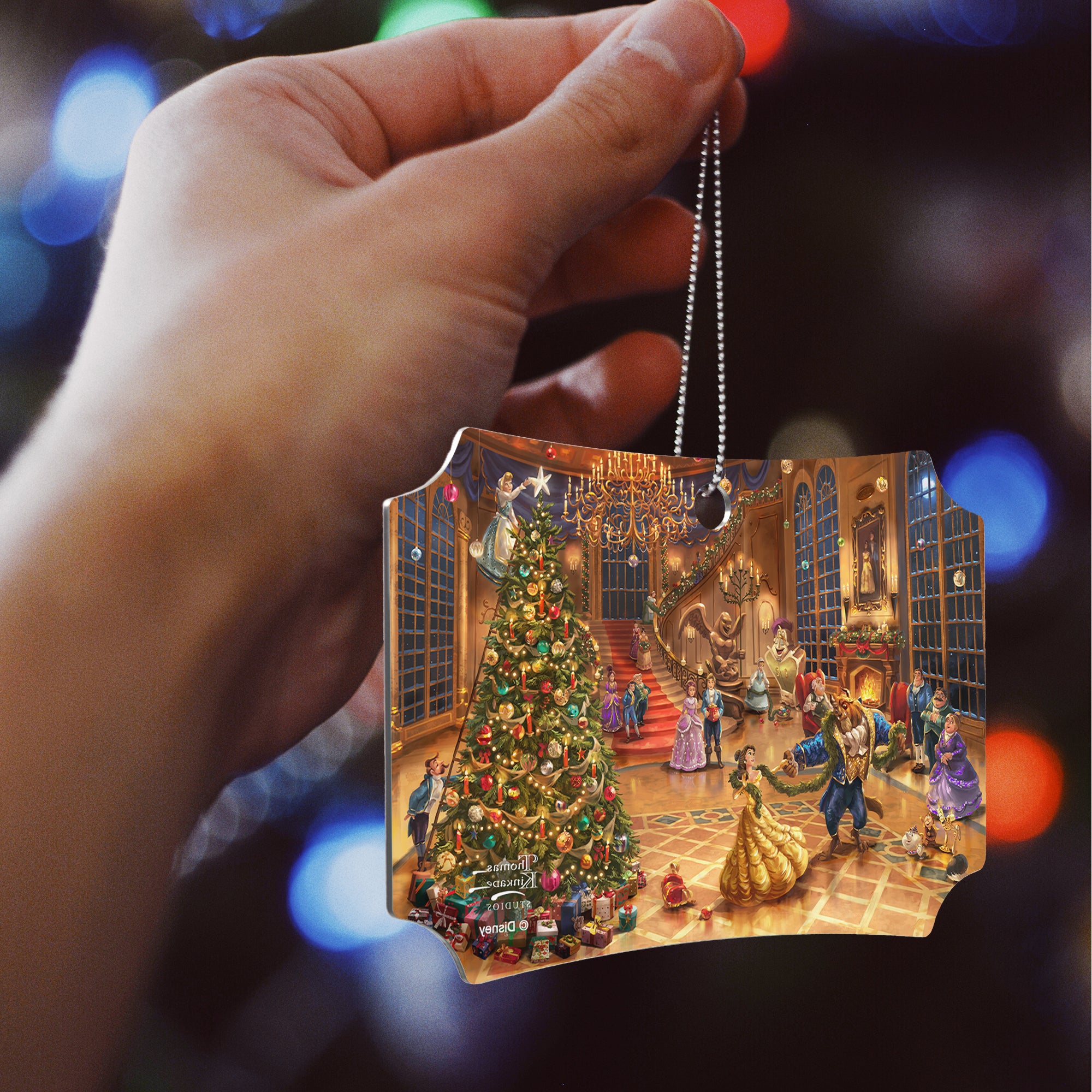 Disney (Beauty and the Beast Christmas Celebration) Hanging Metal Print AMBERL144