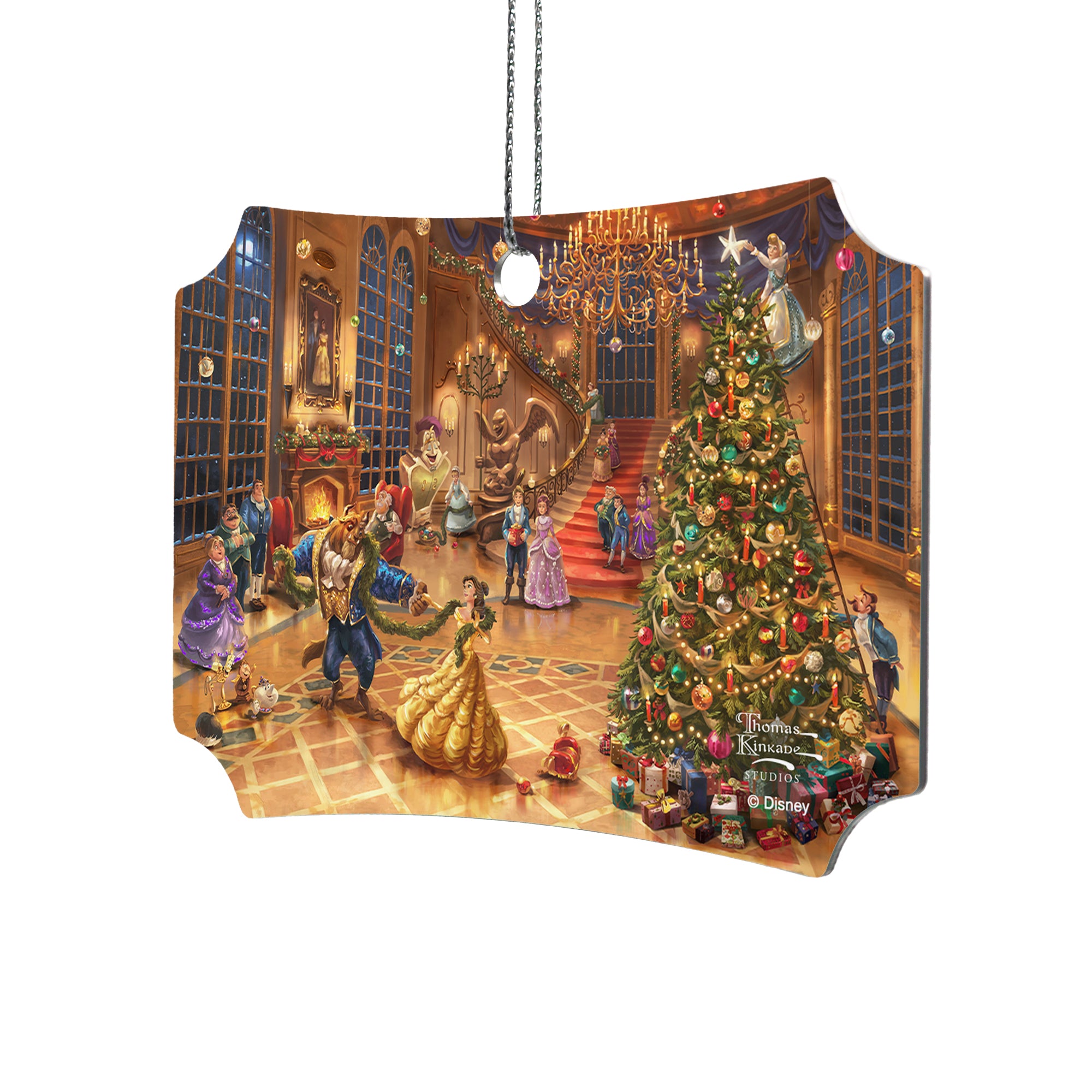 Disney (Beauty and the Beast Christmas Celebration) Hanging Metal Print AMBERL144