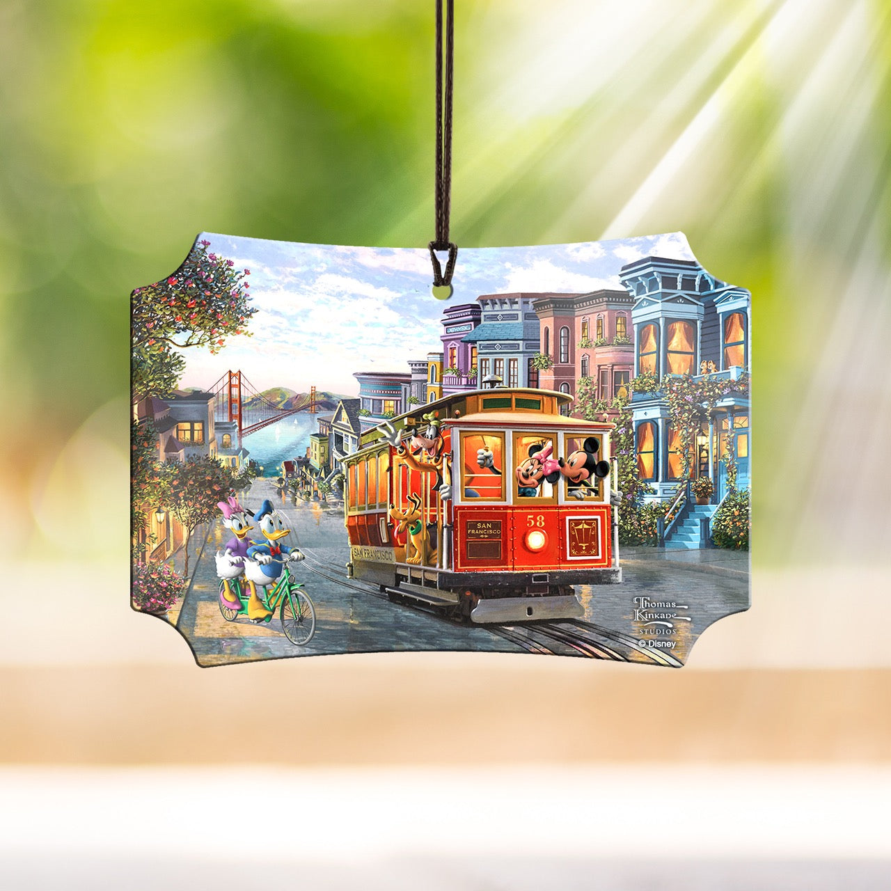 Disney (Mickey & Minnie in San Francisco) Hanging Metal Print AMBERL161