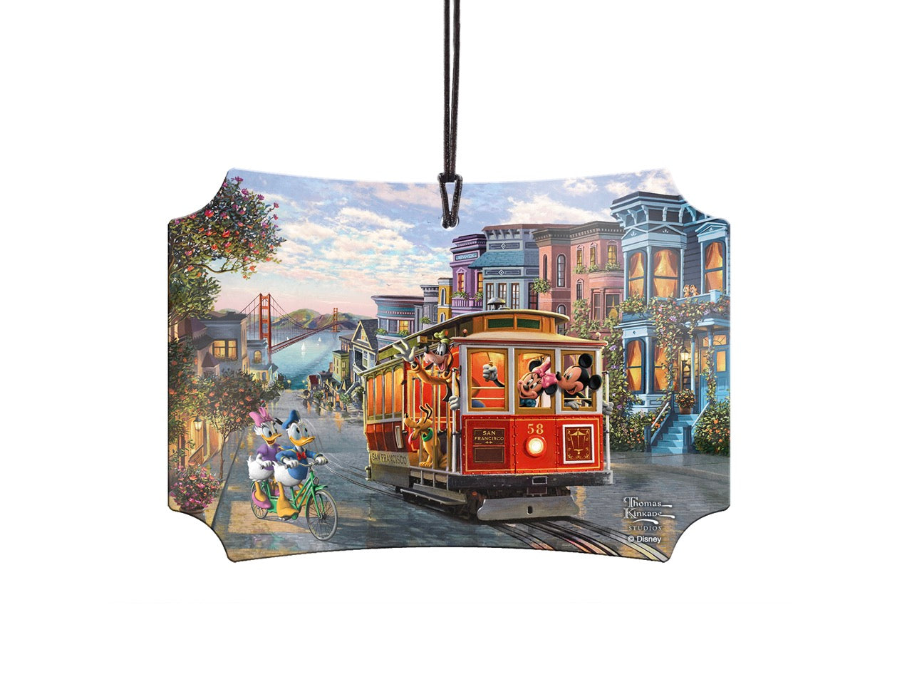 Disney (Mickey & Minnie in San Francisco) Hanging Metal Print AMBERL161
