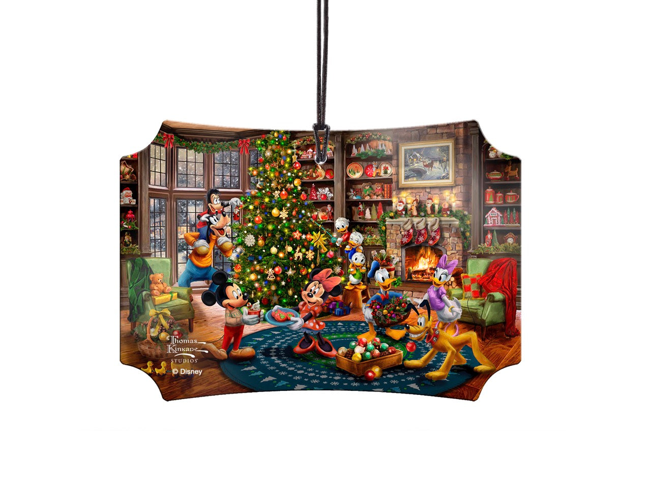Disney (Mickey and Minnie Trimming the Tree) Hanging Metal Print AMBERL165