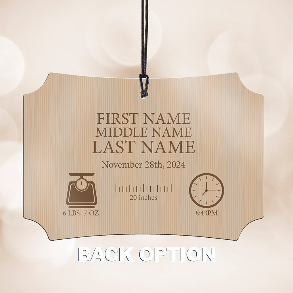 Trend Setters Original (First Name) Personalized Photo Upload 4" x 2.5" Hanging Metal Print AMBERLU172