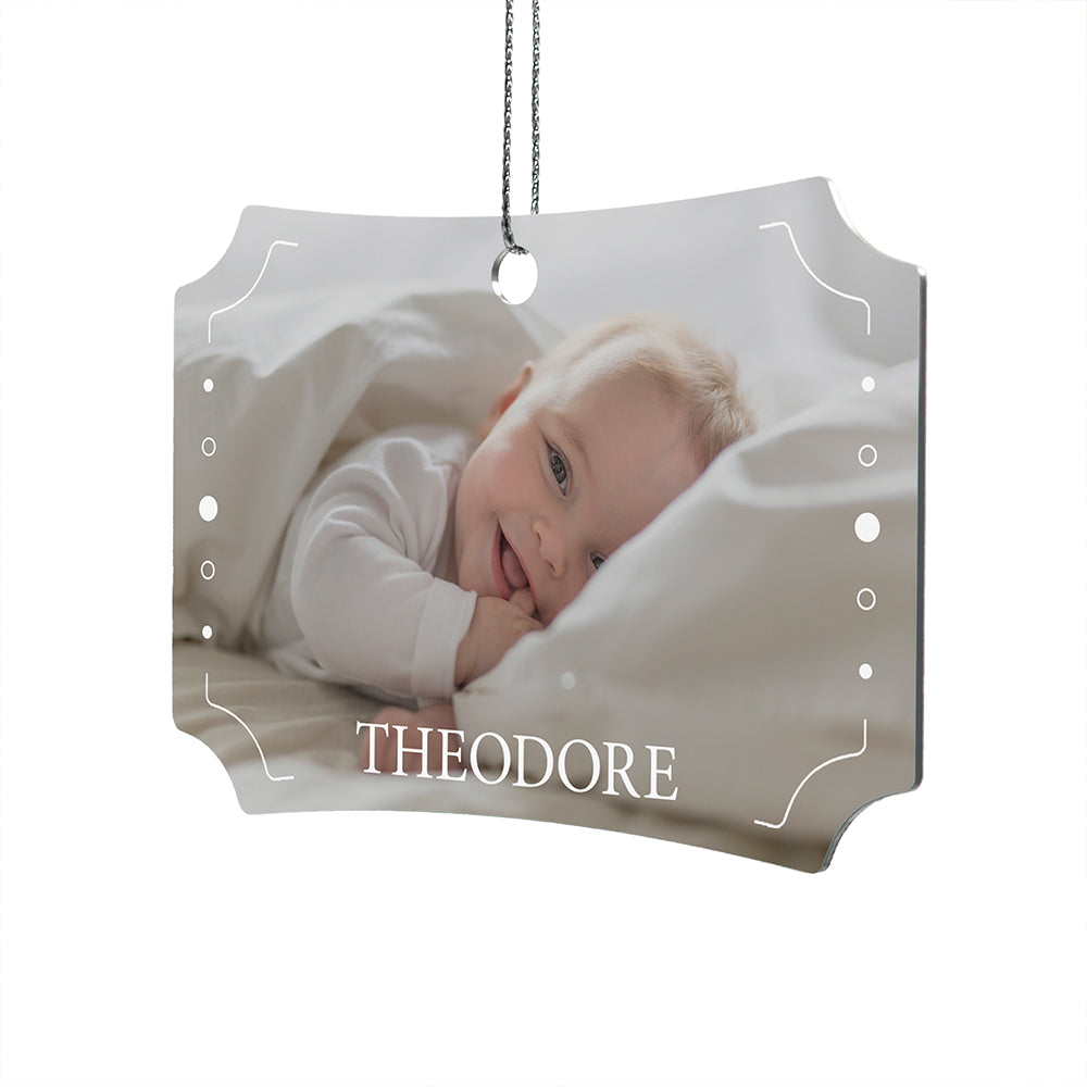 Trend Setters Original (First Name) Personalized Photo Upload 4" x 2.5" Hanging Metal Print AMBERLU172