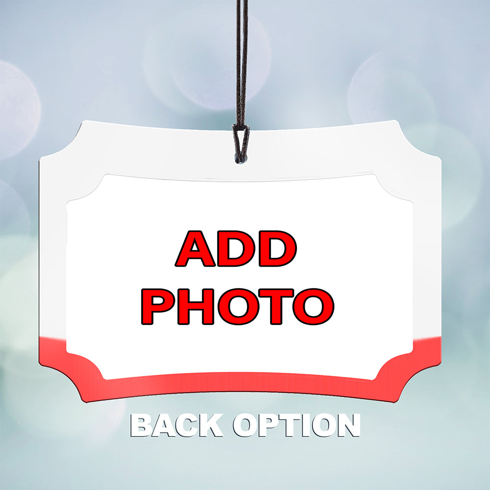 Trend Setters Original (Snowman) Personalized Photo Upload 4" x 2.5" Hanging Metal Print AMBERLU174