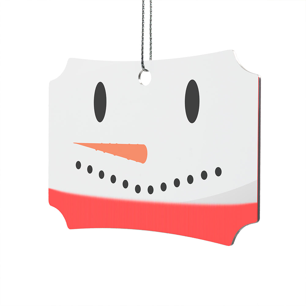 Trend Setters Original (Snowman) Personalized Photo Upload 4" x 2.5" Hanging Metal Print AMBERLU174