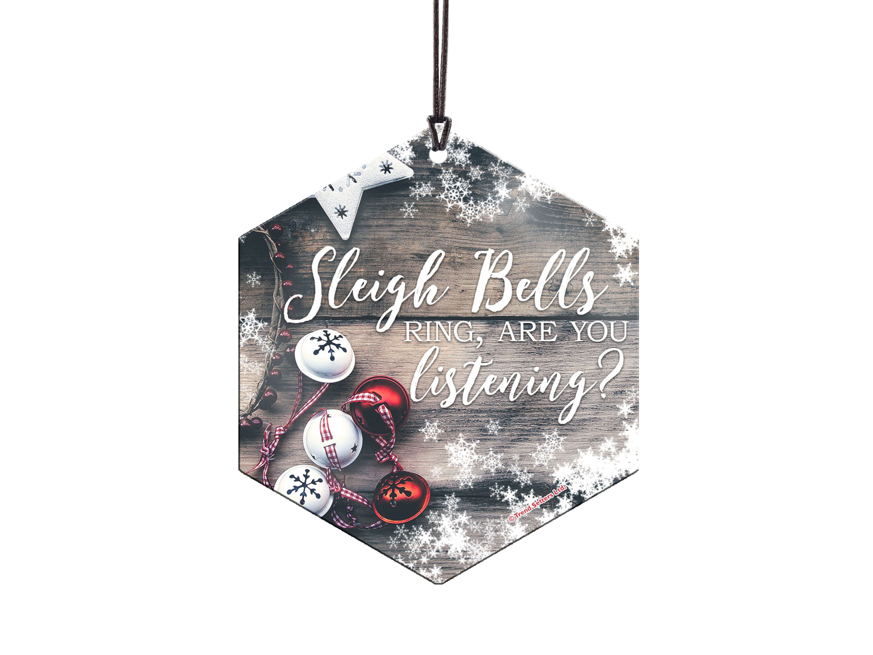 Sleigh Bells Hanging Metal Print AMHEX081