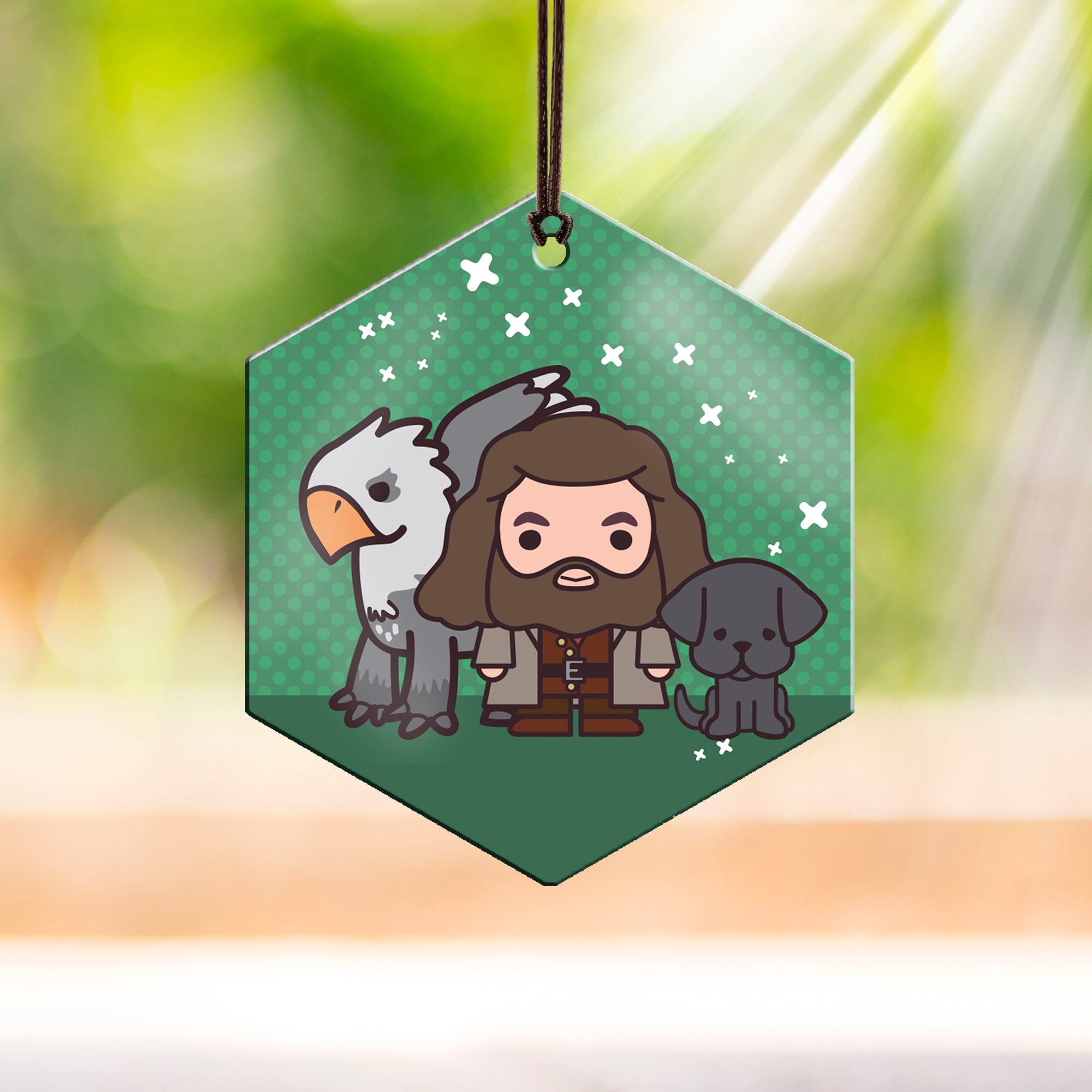 Harry Potter (Hagrid and Friends - Chibi Cartoon) Hanging Metal Print AMHEX097