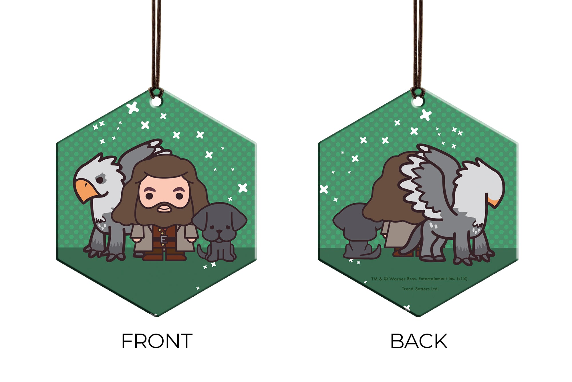 Harry Potter (Hagrid and Friends - Chibi Cartoon) Hanging Metal Print AMHEX097