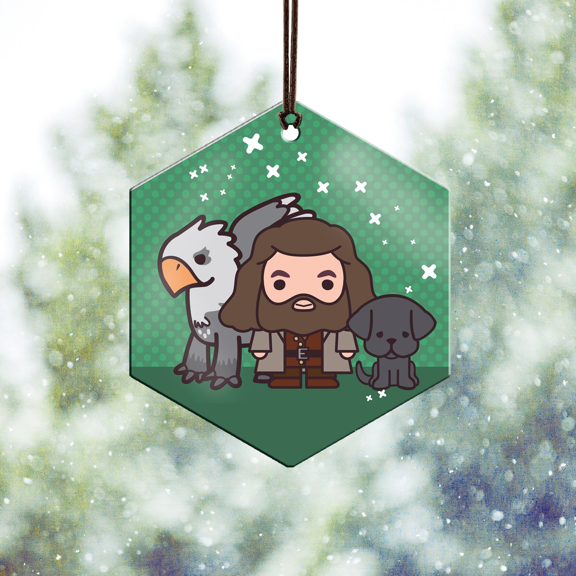 Harry Potter (Hagrid and Friends - Chibi Cartoon) Hanging Metal Print AMHEX097