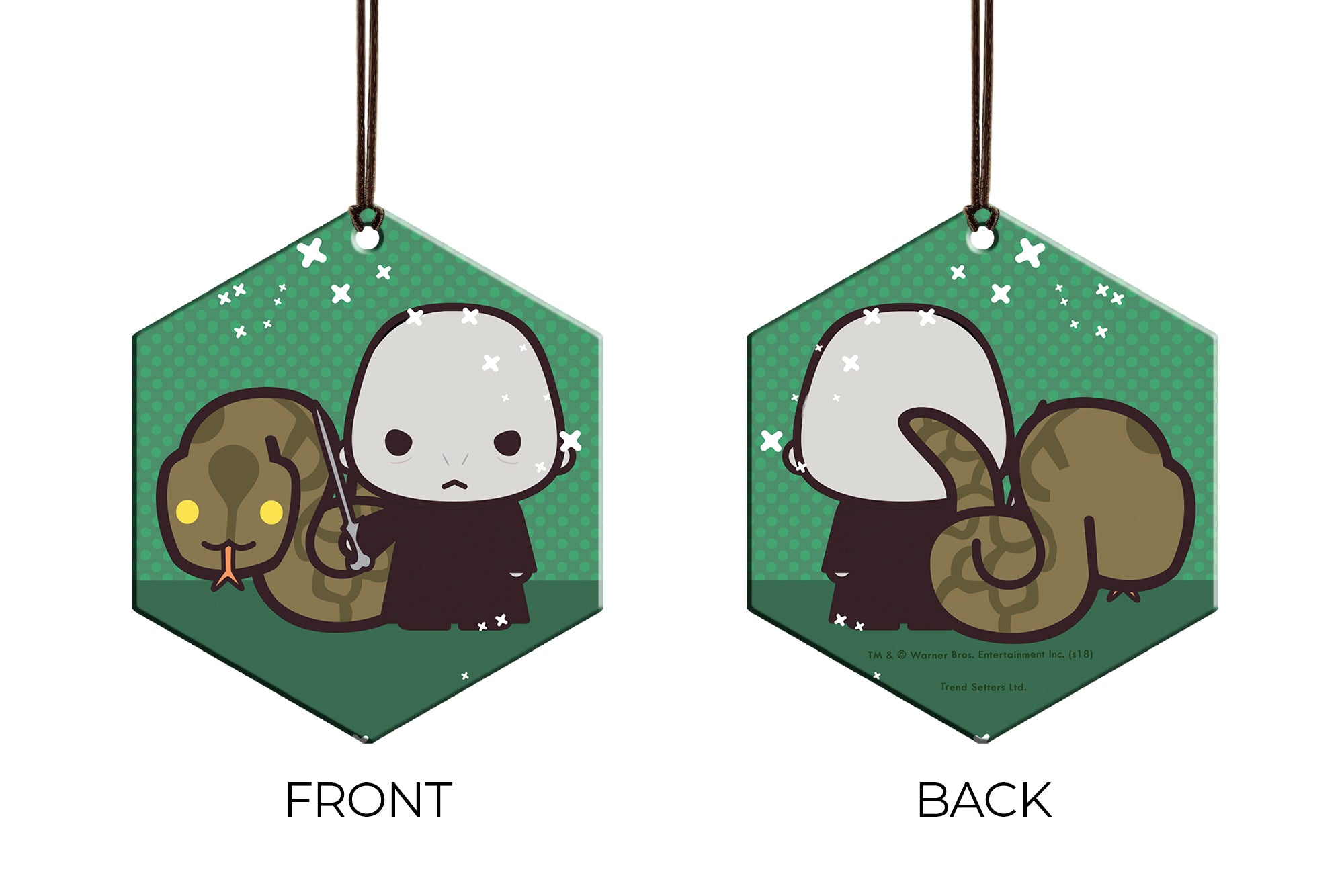 Harry Potter (Voldemort and Nagini - Chibi Cartoon) Hanging Metal Print AMHEX099