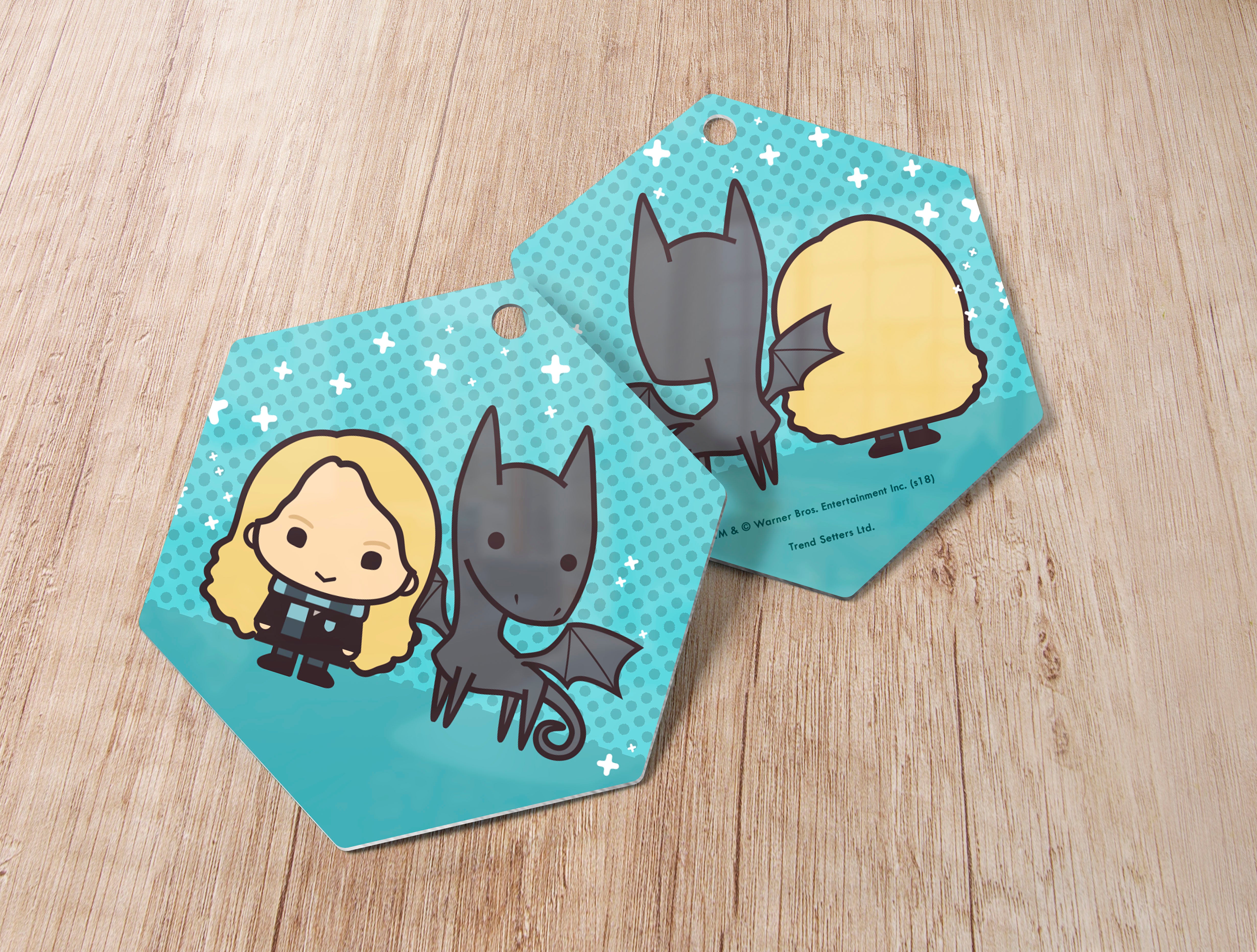 Harry Potter (Luna Lovegood and Thestral - Chibi Cartoon) Hanging Metal Print AMHEX100