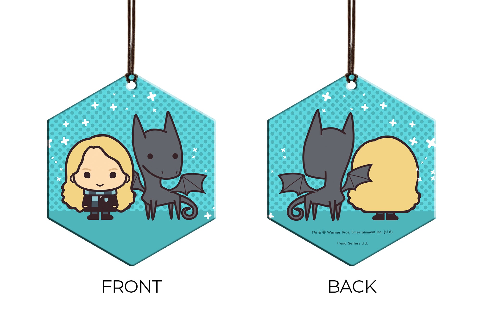 Harry Potter (Luna Lovegood and Thestral - Chibi Cartoon) Hanging Metal Print AMHEX100