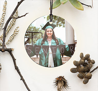 3.5" Circle Shaped Hanging Glass Prints - Add Your Photo!